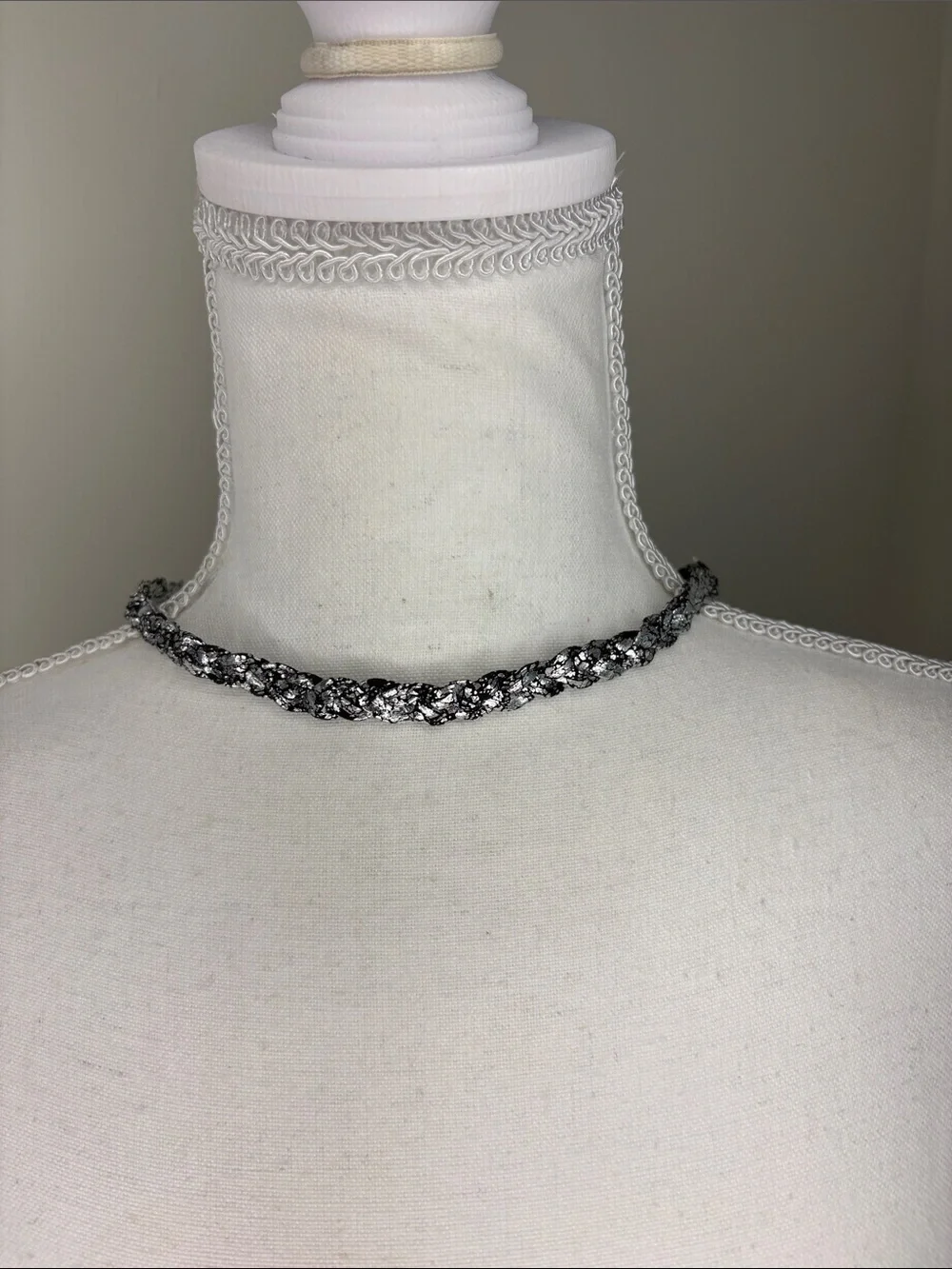 Silver Braided Stretch Headband